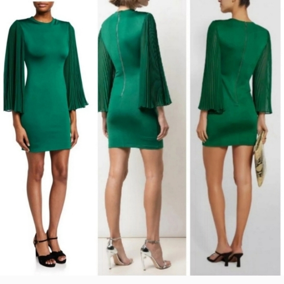 Alice + Olivia Zaya Pleated Stretch Mini  DRESS SIZE 6 NWT $395 - Picture 4 of 16
